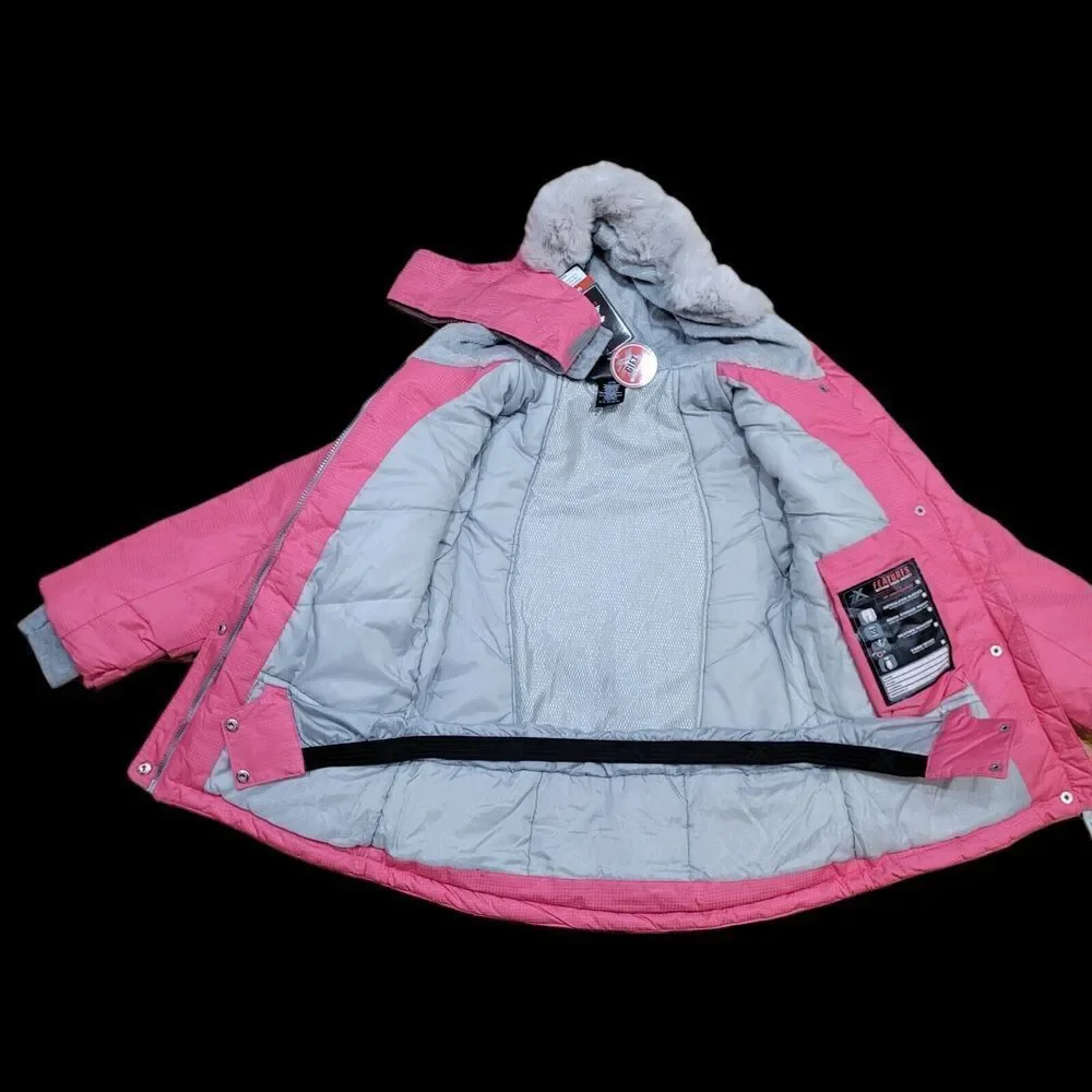 NWT ZeroXposur Girls Snowboarding Heavyweight Jacket & Headband‎ Sz 10/12 Pink